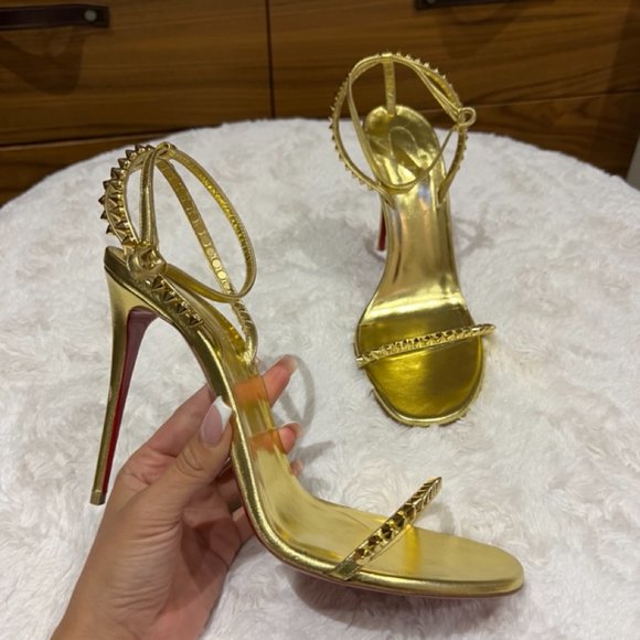 LOUBOUTIN SO ME GOLD HEEL SIZE 41 - Picture 1 of 5